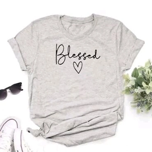 Trendy Round Neck Printed T-shirt For women - Nobel, M