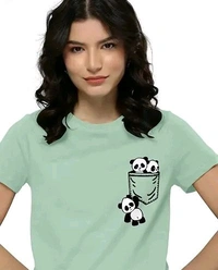 Women Printed Half Sleeve T-Shirt - Teal, S