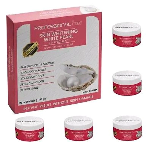 Professional Feel Facialkit 5 in 1, Instant Result Without Skin Damage, All Skin Type, Mens And Women, (150g) - Skin Whitening Kit
