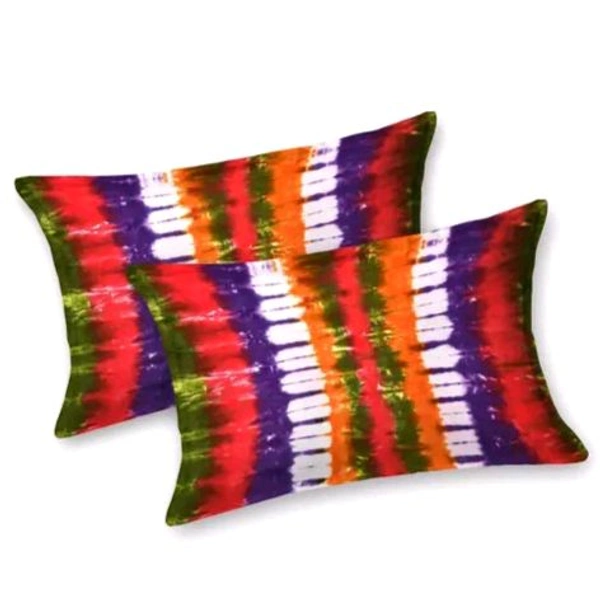 Hand craft Jaipuri Pure Cotton king size Hand Made Tie And Dye Bedsheet With 2 Stitched Pillow Covers - 90 X 108 Inch