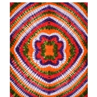 Hand craft Jaipuri Pure Cotton king size Hand Made Tie And Dye Bedsheet With 2 Stitched Pillow Covers - 90 X 108 Inch