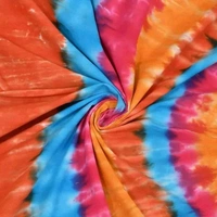 Hand Craft Jaipuri Pure Cotton Hand Made Tie And Dye 100% Fast Colour Single Bedsheet With 1 Pillow Cover - 60 X 90 Inch