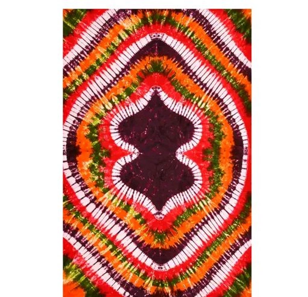 Hand Craft  Jaipuri Pure Cotton Hand Made Tie And Dye 100% Fast Colour Single Bedsheet With 1 Pillow Cover - 60 X 90 Inch