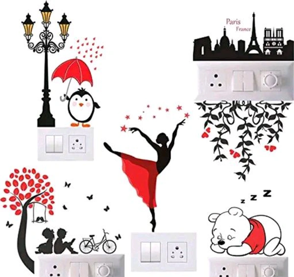 Sticker Yard PVC Vinyl Switch Board & Wall Sticker Switch Stickers  - 35 X 35cm