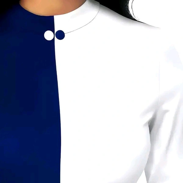 ZELZIS Woman's Bodycon Dress - Navy Blue, M