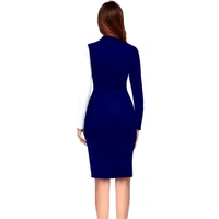 ZELZIS Woman's Bodycon Dress - Navy Blue, M