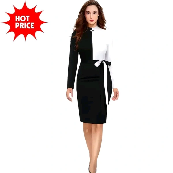 ZELZIS Woman's Bodycon Dress - Black, M