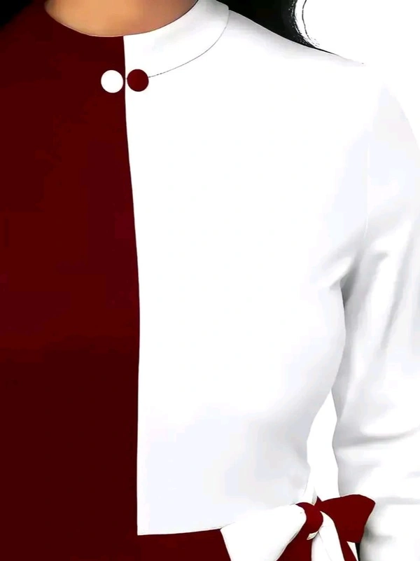 ZELZIS Woman's Bodycon Dress - Maroon, XS