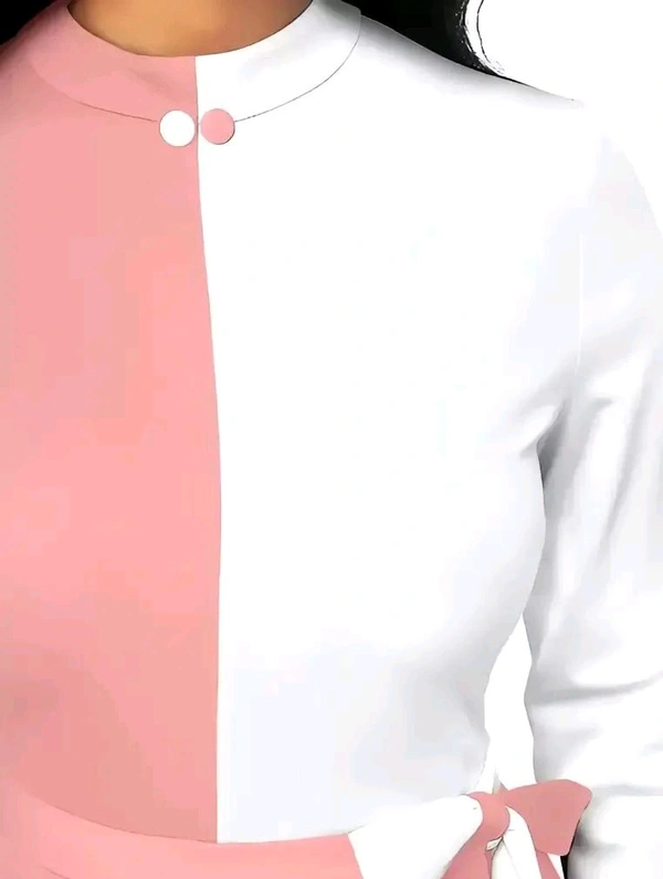 ZELZIS Woman's Bodycon Dress - Peach, S