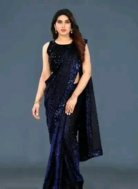 Trendy Lycra Embellished Sarees For Women - Red