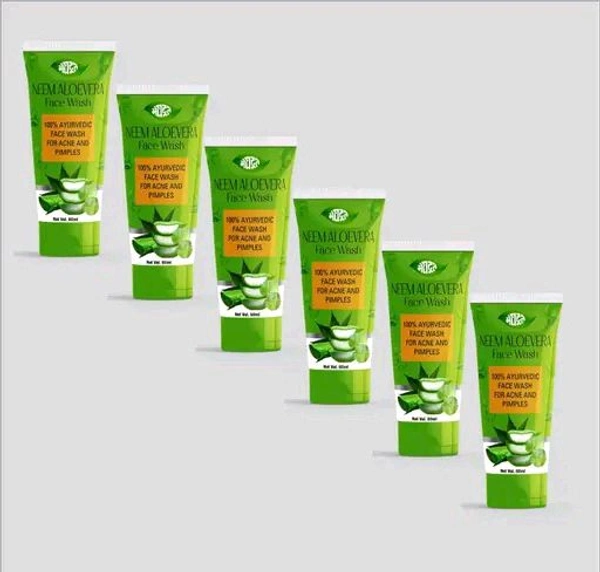 Meghdoot herbal Neem Alover Professional Face Washa face wash 60ml Pack of 06 