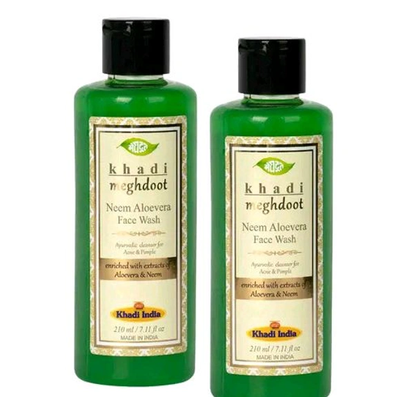 Meghdoot  MEGHDOOT Ayurvedic Neem Aloevera Face Wash 210ML with Pack of 2