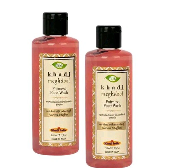 Meghdoot  MEGHDOOT Ayurvedic Fairness Face Wash 210ML with Pack of 2