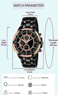 Name: Trendy Metal Wrist Watches