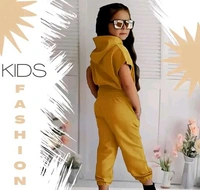 Fancy Kid's Clothing Set Peach - Yellow, 5-6 YR