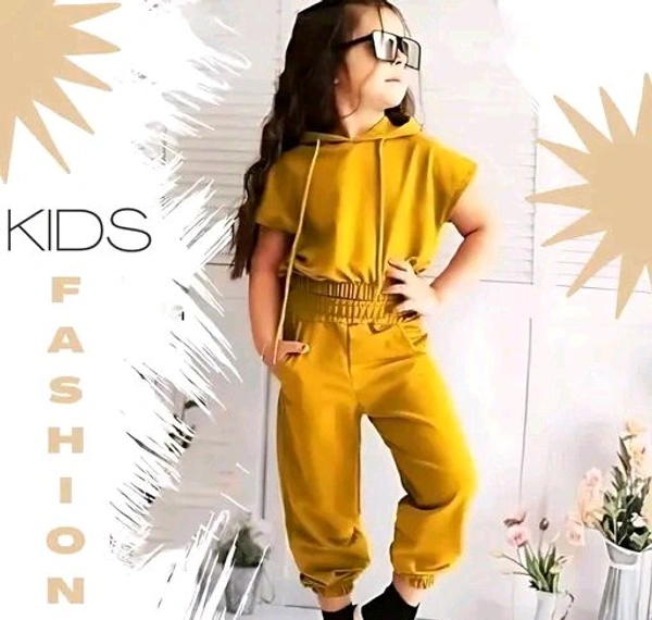 Fancy Kid's Clothing Set Peach - Yellow, 9-10 yr