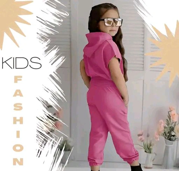 Fancy Kid's Clothing Set Peach - Pink Flamingo, 8-9 yr