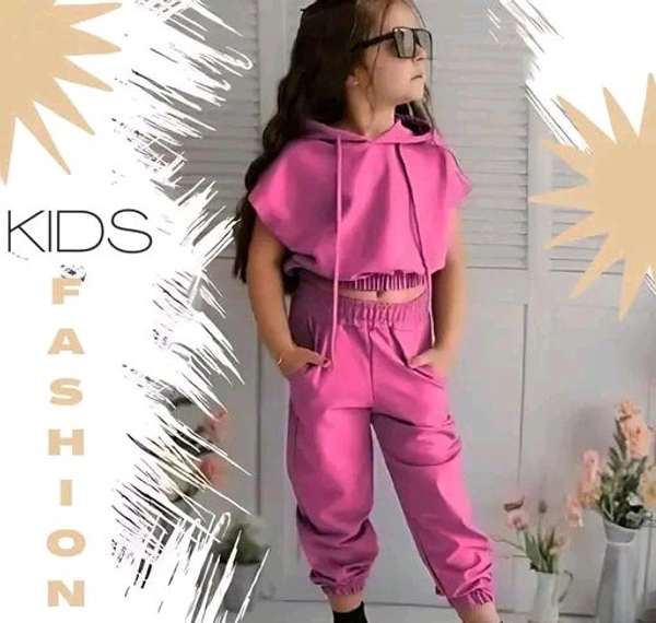 Fancy Kid's Clothing Set Peach - Pink Flamingo, 11-12 yr