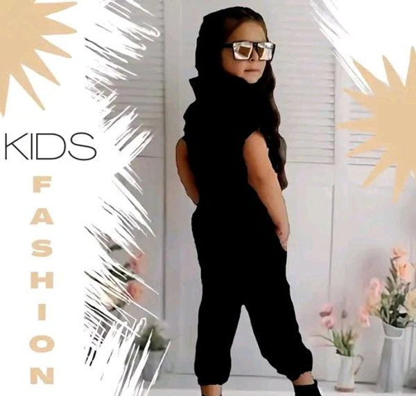 Fancy Kid's Clothing Set Peach - Black, 10-11 yr