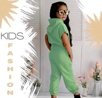 Fancy Kid's Clothing Set Peach - Mint Green, 7-8 yr