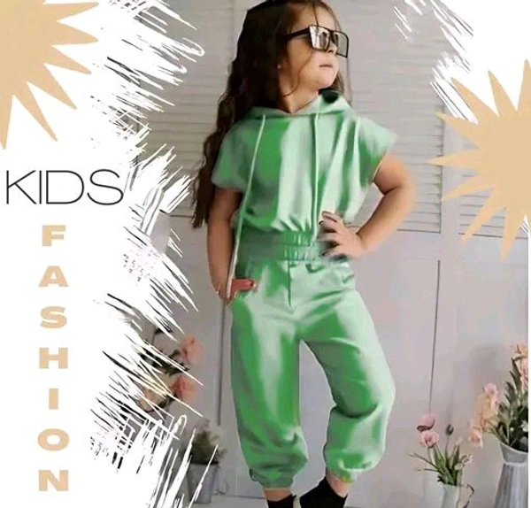 Fancy Kid's Clothing Set Peach - Mint Green, 8-9 yr