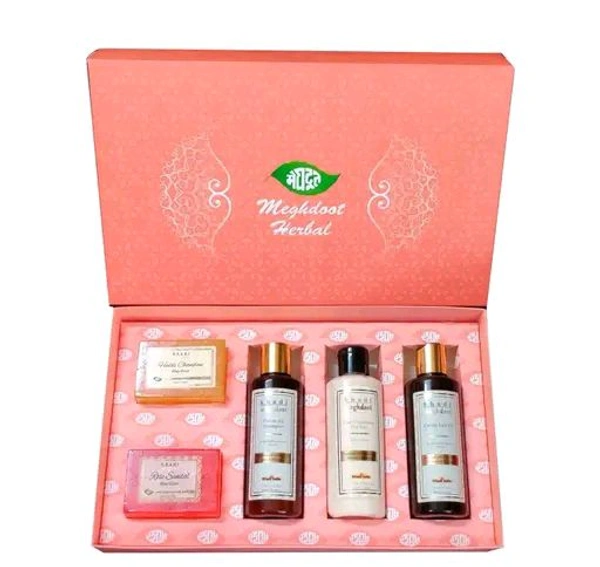 Meghdoot  MEGHDOOT GRAMODYOG SEWA SANSTHAN Gift Pack Bath Care Kit & Sets (Pack of 5 in one box)
