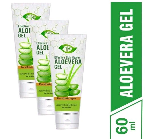 Meghdoot  MEGHDOOT HERBAL Aloevera Gel 60ML PACK OF 03 Professional aloevera gel 