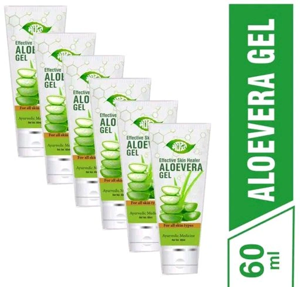 Meghdoot  MEGHDOOT HERBAL Aloevera Gel 60ML PACK OF 06 Professional Aloevera gel 
