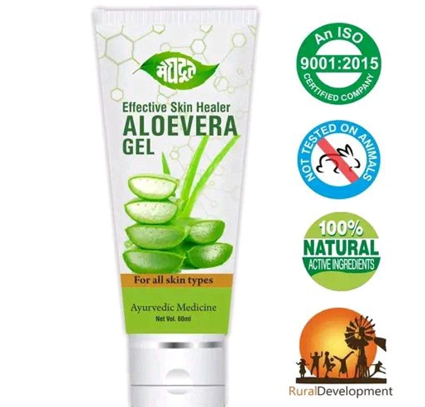 Meghdoot  MEGHDOOT HERBAL Aloevera Gel 60ML PACK OF 06 Professional Aloevera gel 