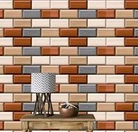 BDM Wallpaper Decorative Wall Sticker Peel & Stick Wall Paper for Shop Home & Office (40 x 210 CM) 3d Brick Wallpaper  