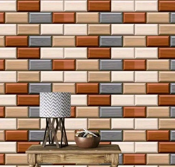BDM Wallpaper Decorative Wall Sticker Peel & Stick Wall Paper for Shop Home & Office (40 x 210 CM) 3d Brick Wallpaper  