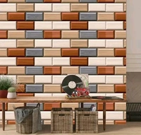 BDM Wallpaper Decorative Wall Sticker Peel & Stick Wall Paper for Shop Home & Office (40 x 210 CM) 3d Brick Wallpaper  