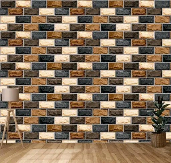 SRCC - Self Adhesive Wall Stickers For Kitchen 210x40 CM Kitchen Wallpaper Waterproof Wall Sticker | Kitchen Shelf Stickers for Home | Kitchen Wall Stickers Oil Proof (Wall Texture) Wallpaper for Walls of Kitchen | Bedroom & Living Room