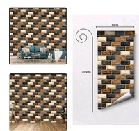 SRCC - Self Adhesive Wall Stickers For Kitchen 210x40 CM Kitchen Wallpaper Waterproof Wall Sticker | Kitchen Shelf Stickers for Home | Kitchen Wall Stickers Oil Proof (Wall Texture) Wallpaper for Walls of Kitchen | Bedroom & Living Room