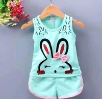 Girls clothing set, kids dress summer, baby girl cotton set, top and hot pant kids, baby cotton clothes - 18-24 Months