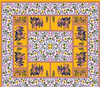 Elegant Cotton Printed Double Bedsheet With Pillow Covers *Pack Of 1 Double Bedsheet With 2 Pillow Covers - Yellow