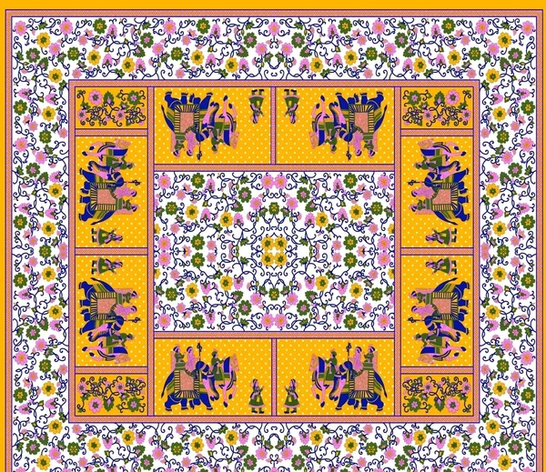 Elegant Cotton Printed Double Bedsheet With Pillow Covers *Pack Of 1 Double Bedsheet With 2 Pillow Covers - Yellow