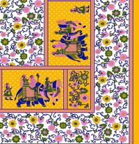 Elegant Cotton Printed Double Bedsheet With Pillow Covers *Pack Of 1 Double Bedsheet With 2 Pillow Covers - Yellow