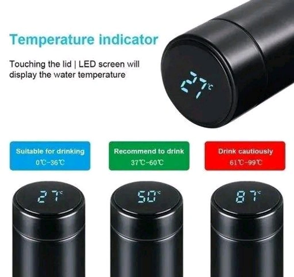 LED Temperature Water Bottle display LED indicator water bottle hot & cool 500 ml Flask pack of 1 - 500 ML