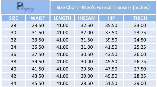 Polyester Mid Rise Formal Trousers For Men - Golden Tainoi, 28