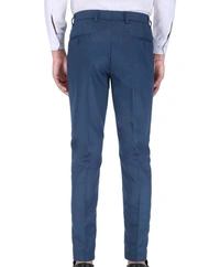 Polyester Mid Rise Formal Trousers for men - Navy Blue, 36