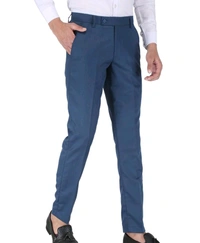 Polyester Mid Rise Formal Trousers for men - Navy Blue, 44