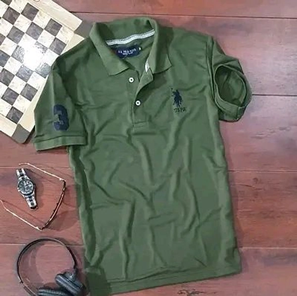 USPA Polycotton Polos For Men - Teal, XL