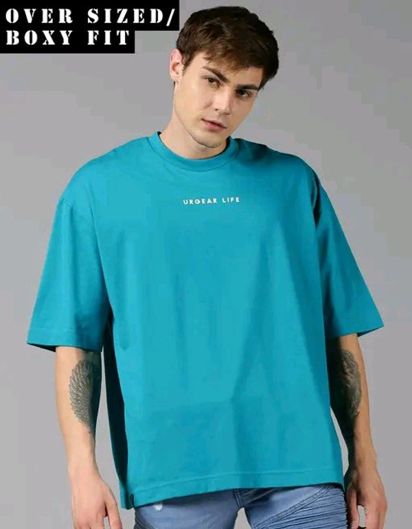 UrGear Men's Printed Round Tshirts - Blue, L