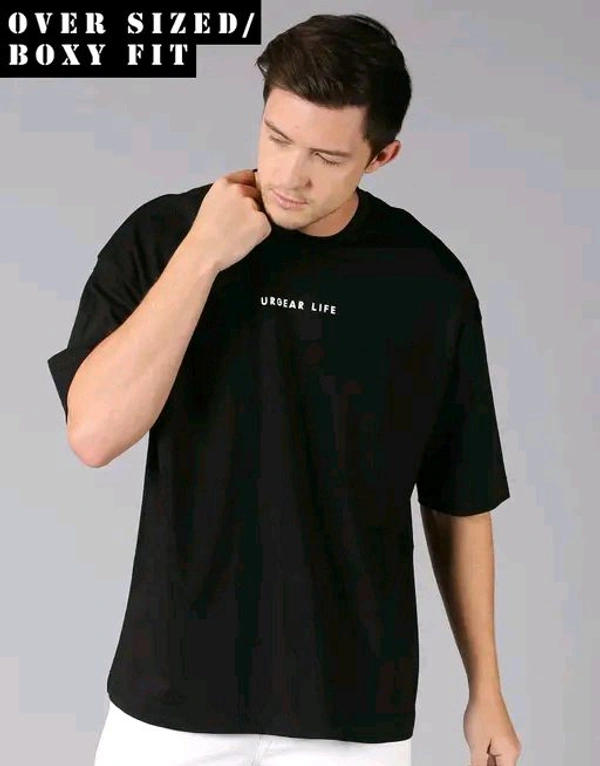 UrGear Men's Printed Round Tshirts - Black, L