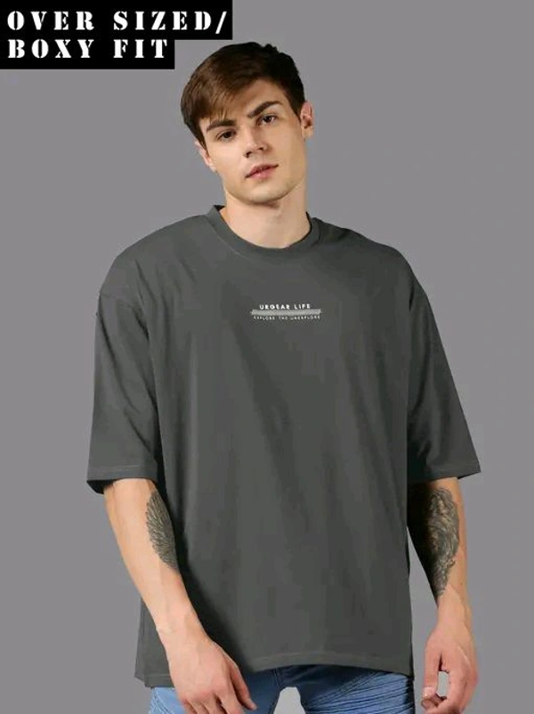 UrGear Men's Printed Round Tshirts - Gray, S