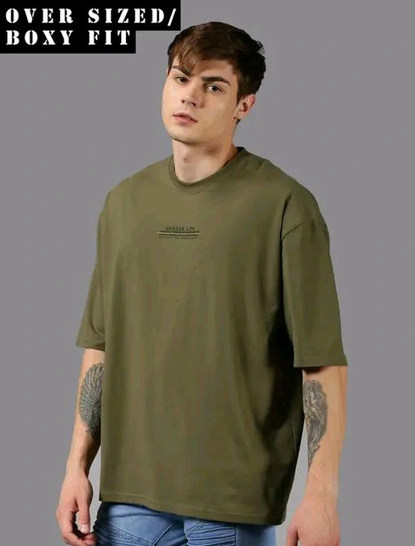 UrGear Men's Printed Round Tshirts - Olive, M