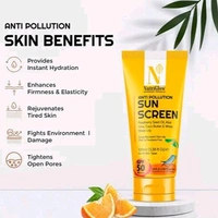 Nutriglow  Advanced Organics Anti Pollution SunScreen UVA & UVB Protection SPF 50 PA+++ (100 ml)