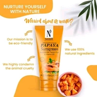 Nutriglow NutriGlow NATURAL'S Advanced Pro formula Papaya Sunscreen Spf 50, No White Cast, All Skin types, 100 gm