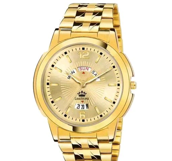 Lime Stone LIMESTONE Stylish Men's Watch - Gold
